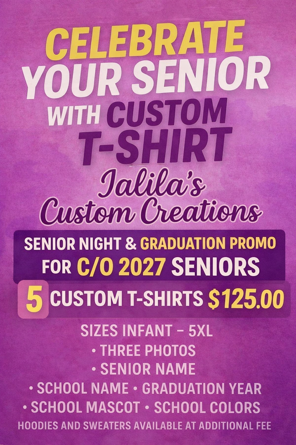🎓 Senior Night & Graduation Collection – Class of 2027