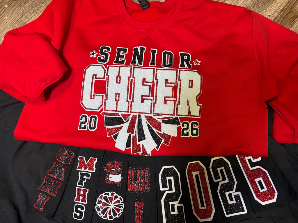 Custom Senior Cheer Skirt & Sweater Set