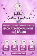 Additional T-Shirt fee (Add-on after purchasing 5 T- shirts Promo)