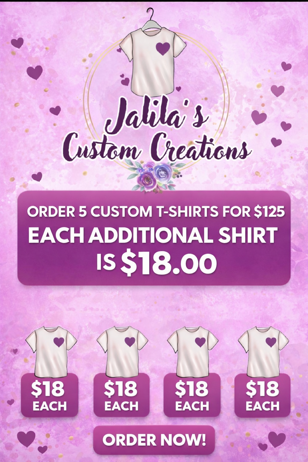 Additional T-Shirt fee (Add-on after purchasing 5 T- shirts Promo)