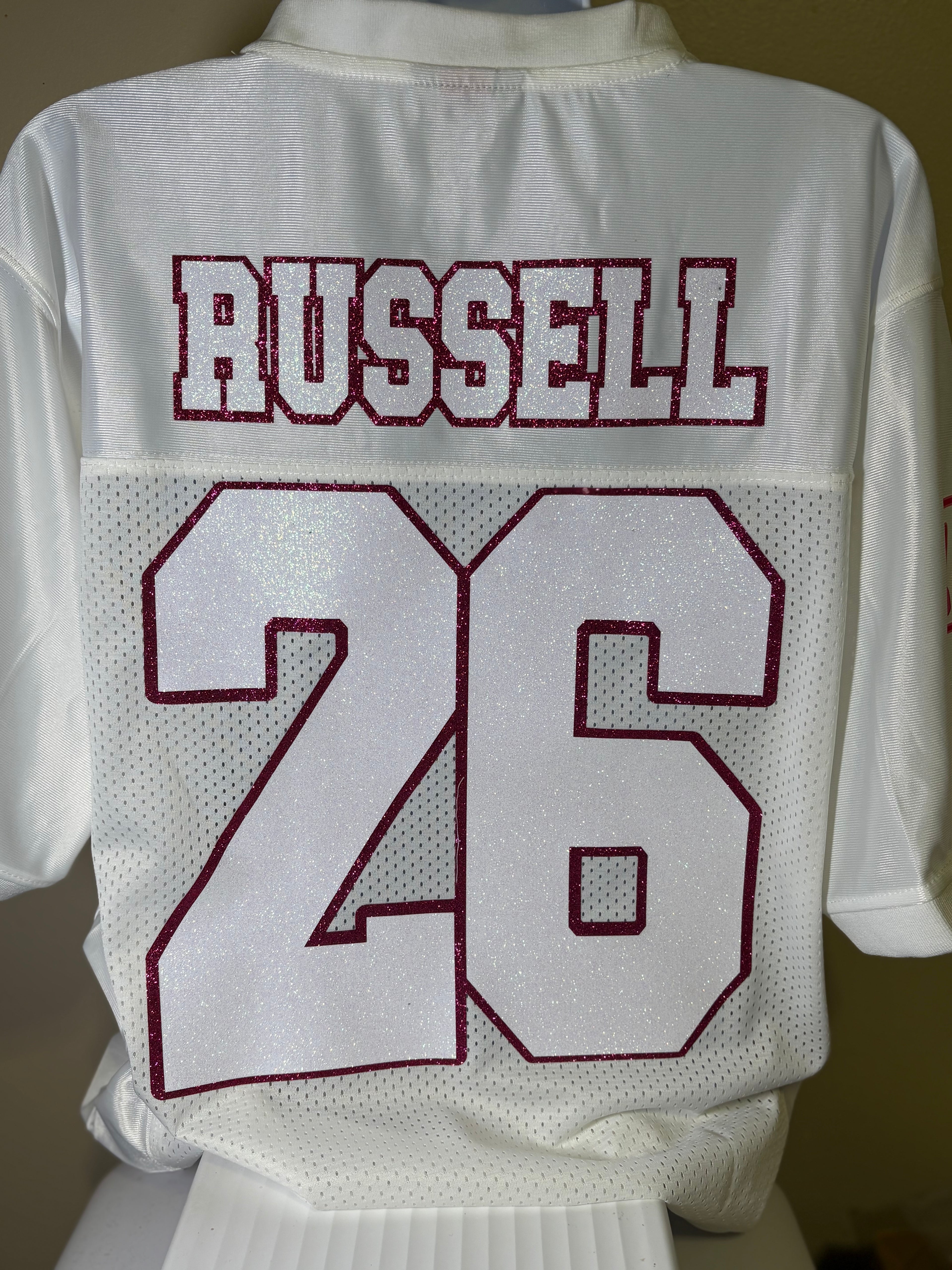 Custom Cheer Pink Out Jersey with Custom Socks