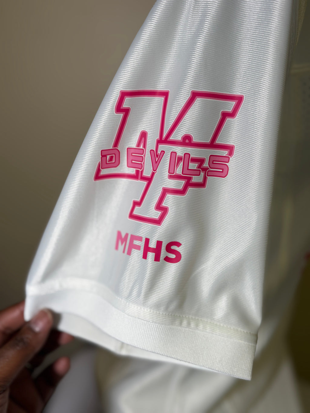 Custom Cheer Pink Out Jersey with Custom Socks