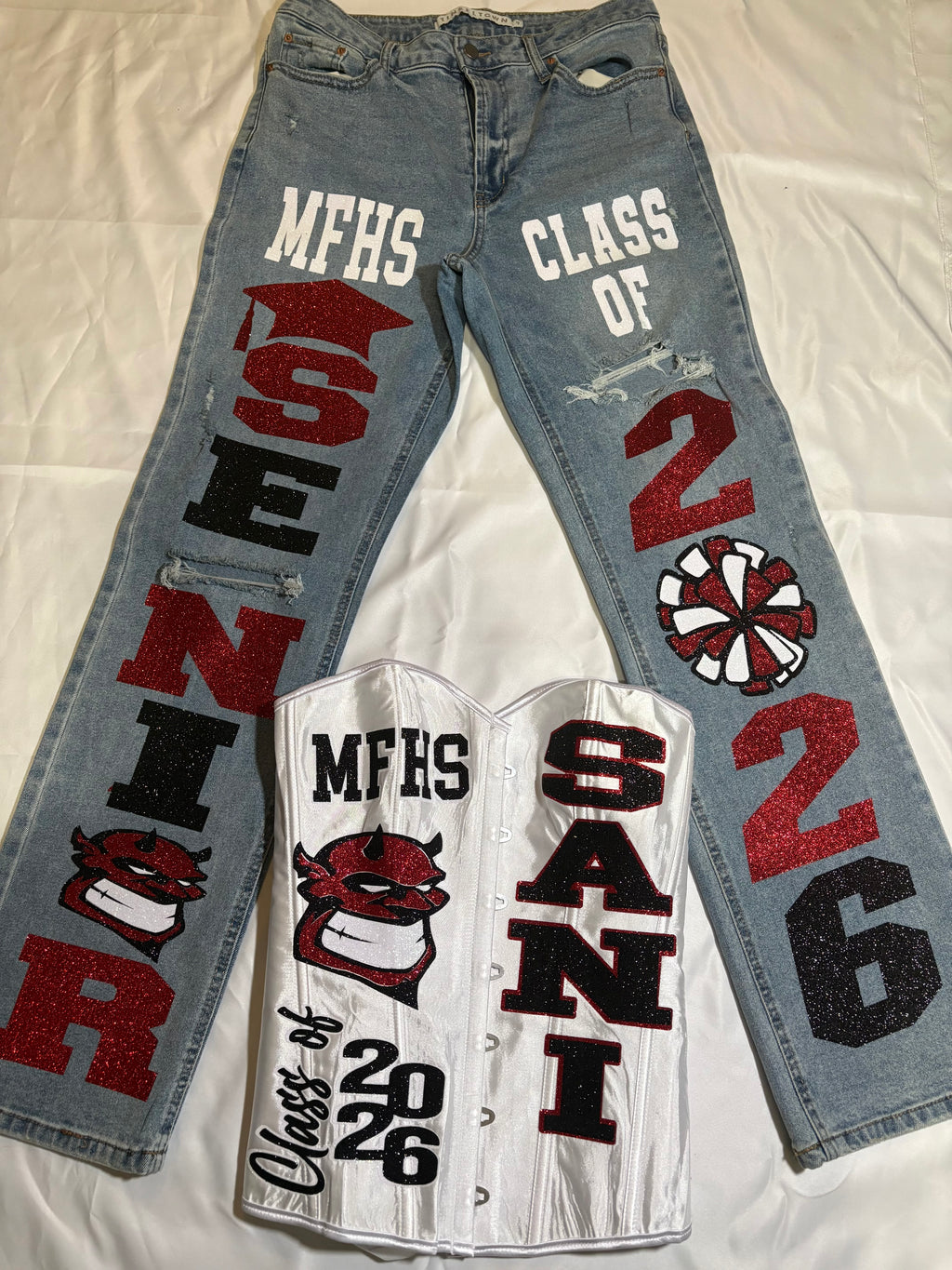 Custom Senior Denim & Corset Set – Class of 2026 Edition