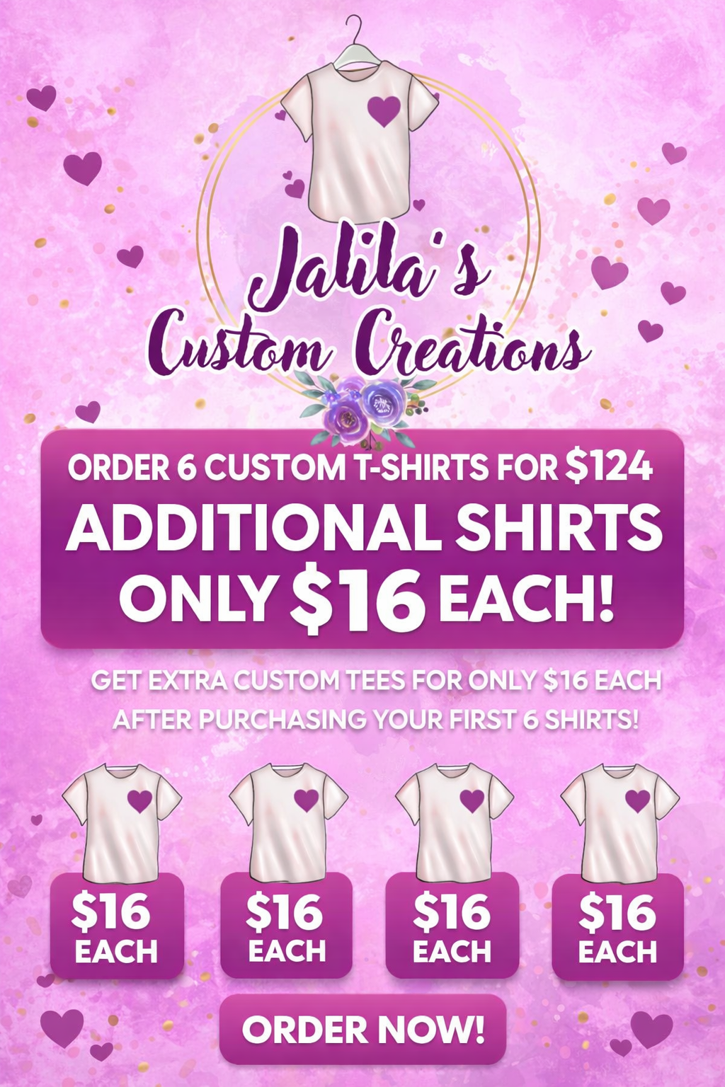 Additional T-Shirt fee (Add-on after purchasing 6 shirt Promo)