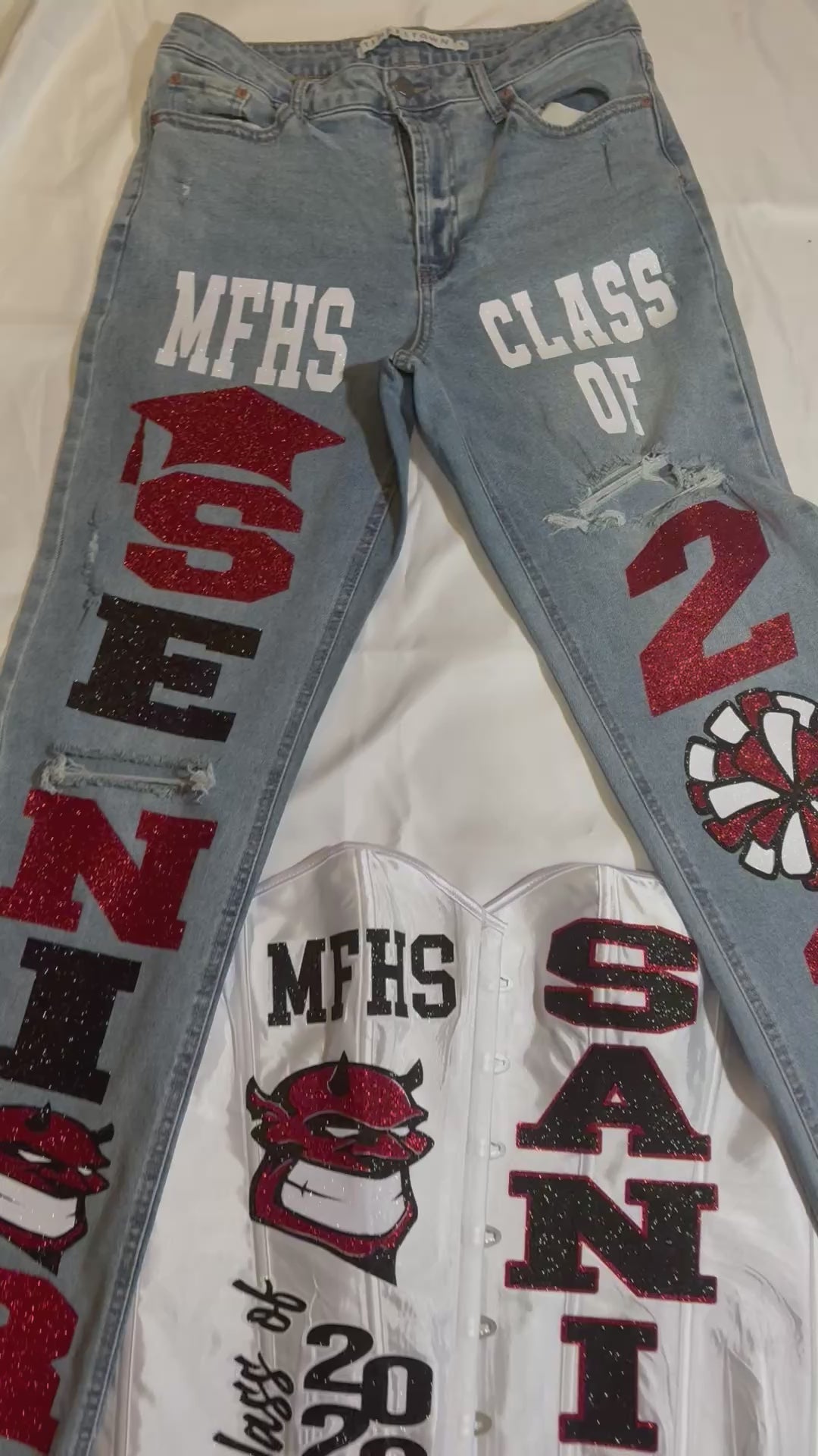 Custom Senior Denim & Corset Set – Class of 2026 Edition